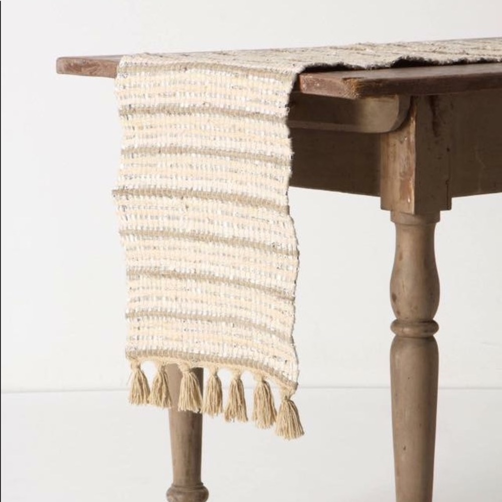Anthro Invierno Table Runner Long woven